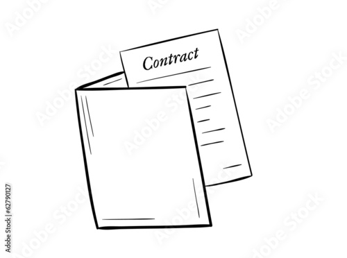 folder with contract paper