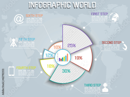 INFOGRAPHIC WORLD TOTAL PERCENTAGE