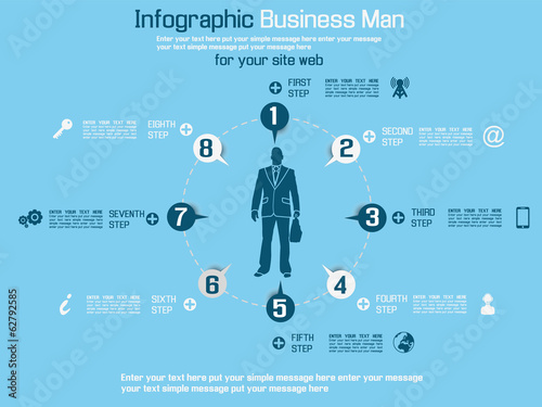 INFOGRAPHIC BUSINESS MAN SPECIAL EDITION BLUE © LABELMAN