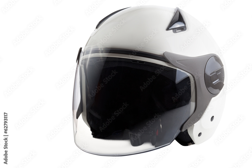 White modern scooter helmet White modern scooter helmet