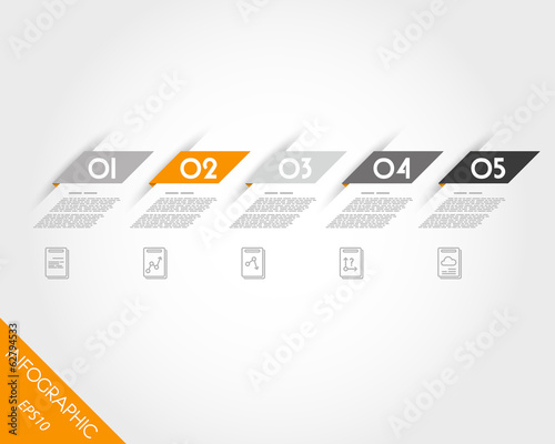 orange oblique modern paper stickers