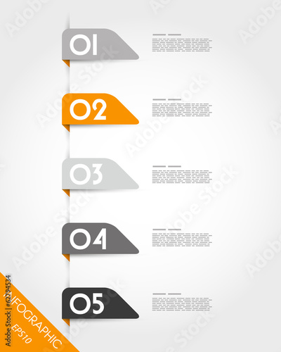 orange oblique round origami stickers