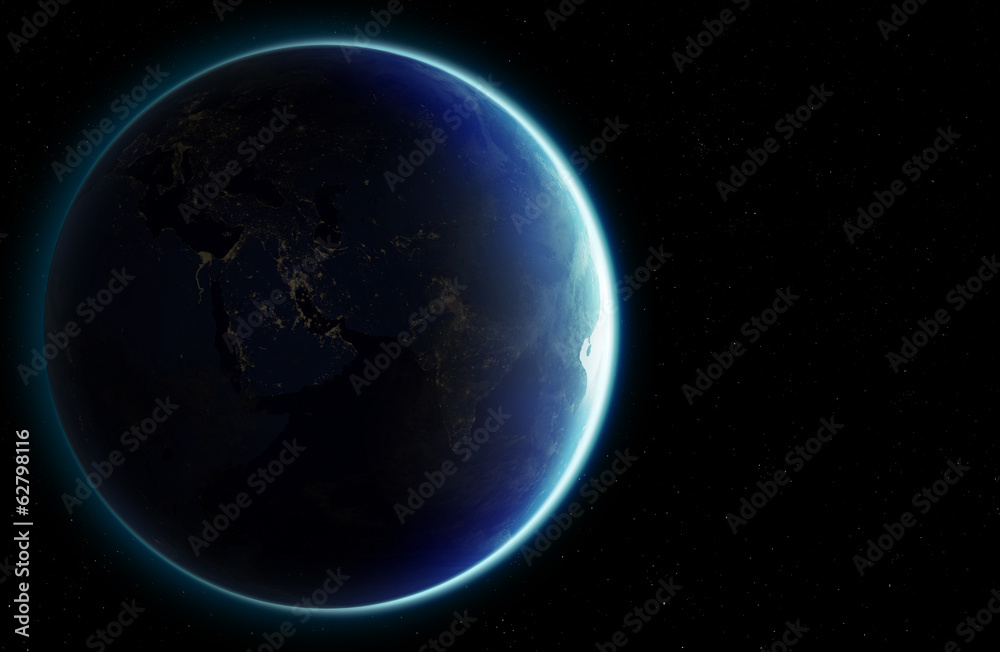 Fototapeta premium 3D Planet Earth. Elements of this image furnished by NASA. Other
