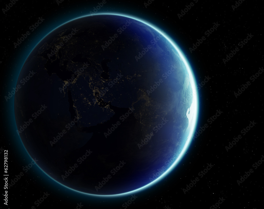 Obraz premium 3D Planet Earth. Elements of this image furnished by NASA. Other