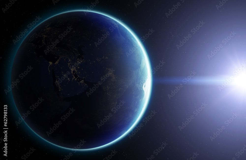 3D Planet Earth. Elements of this image furnished by NASA. Other