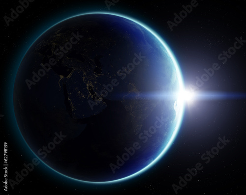 Fototapeta Naklejka Na Ścianę i Meble -  3D Planet Earth. Elements of this image furnished by NASA. Other