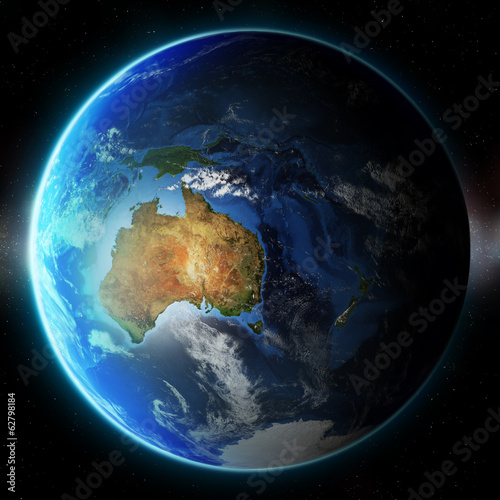 Fototapeta Naklejka Na Ścianę i Meble -  3D Planet Earth. Elements of this image furnished by NASA. Other