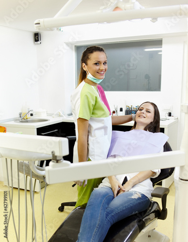 Dentist and patient