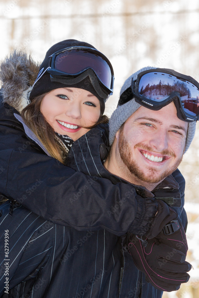 couple in snow gear couple in snow gear