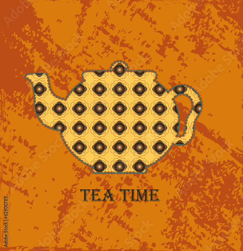 Tea time, vector illustration