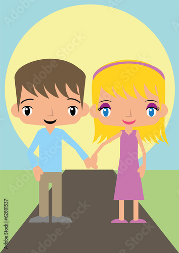 happy couple in love