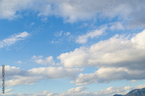 clouds and blue sky on a sunny day