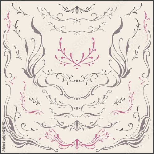 Floral frame and Border Ornaments