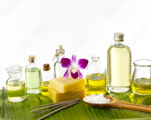 Home-made soap in wellness still life