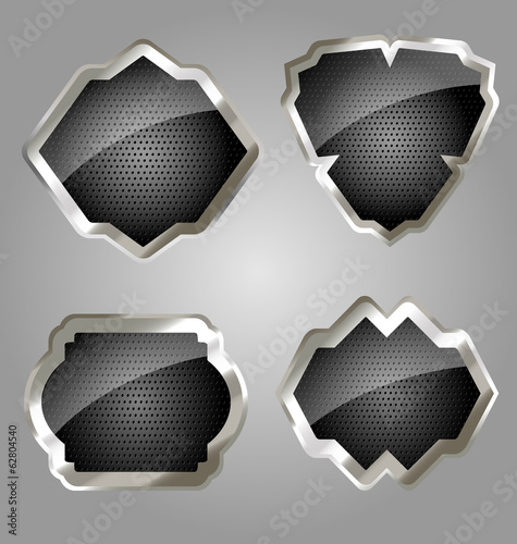 Metallic embleme shields collection