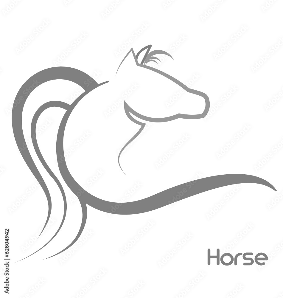Horse stylized logo vector Horse stylized logo vector