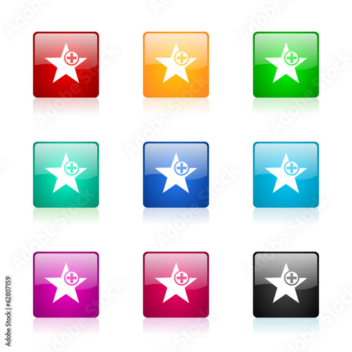 star vector icons colorful set