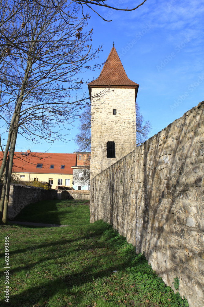 Turm der Stadtmauer in der Salzstadt Staßfurt