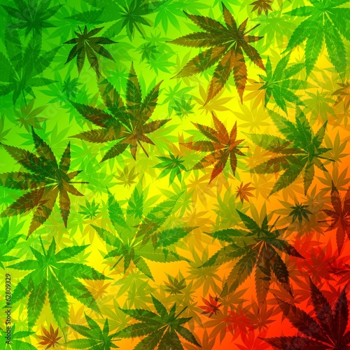 Marijuana Cannabis Leaves Pattern