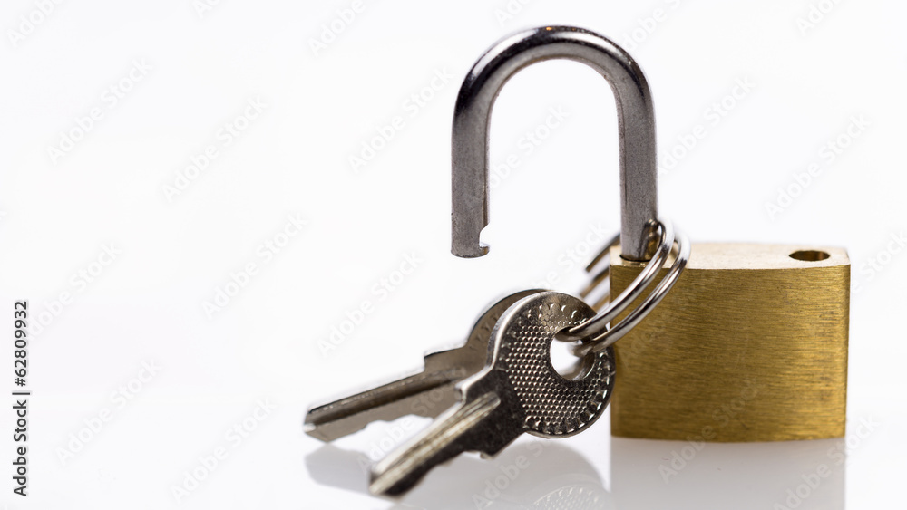 Padlock and key
