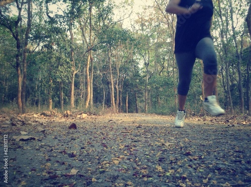 runing in the park