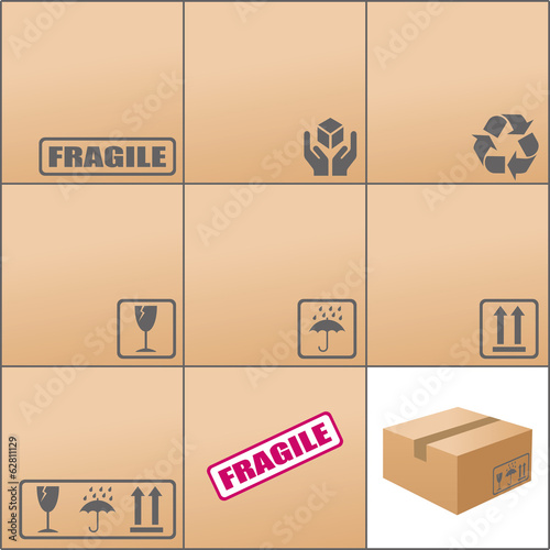 Pictogramme carton emballage.