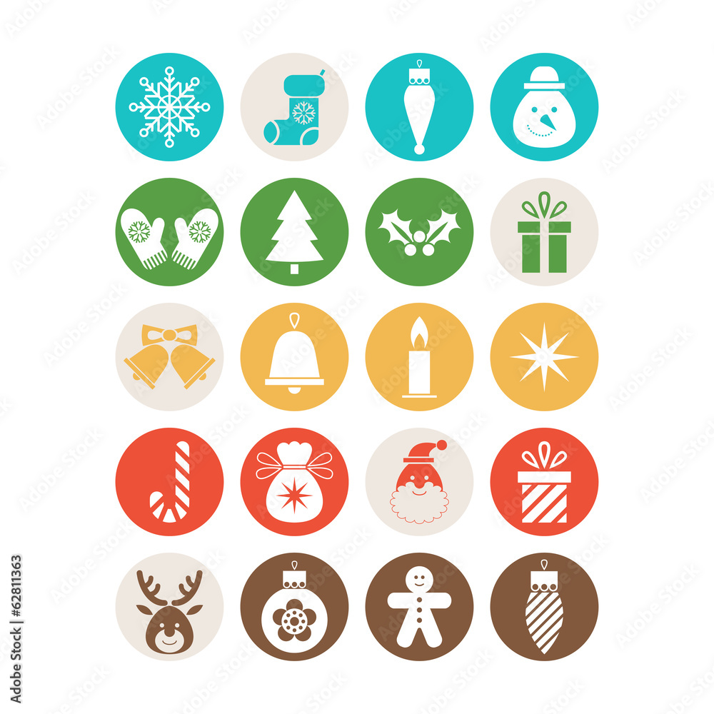 Set of Christmas icons