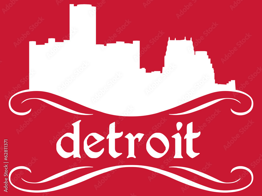 Detroit - nome da cidade e skyline