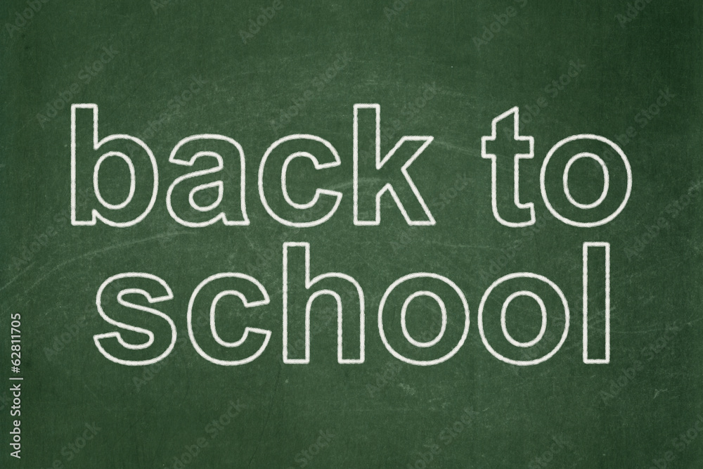 Education concept: Back to School on chalkboard background Education concept: Back to School on chalkboard background