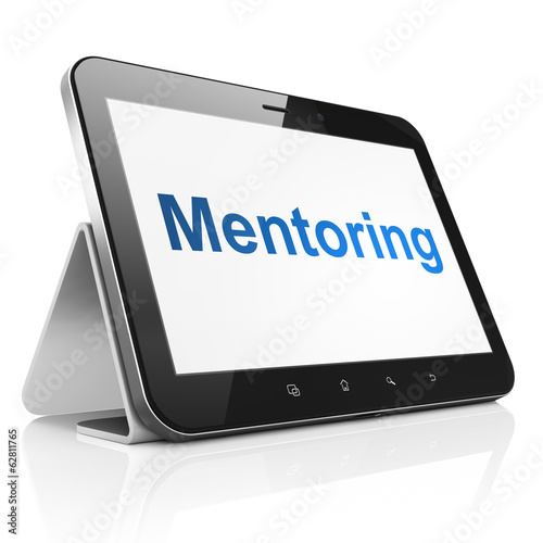Education concept: Mentoring on tablet pc computer