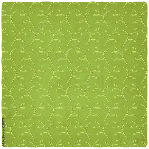 green tea old background - vector illustration
