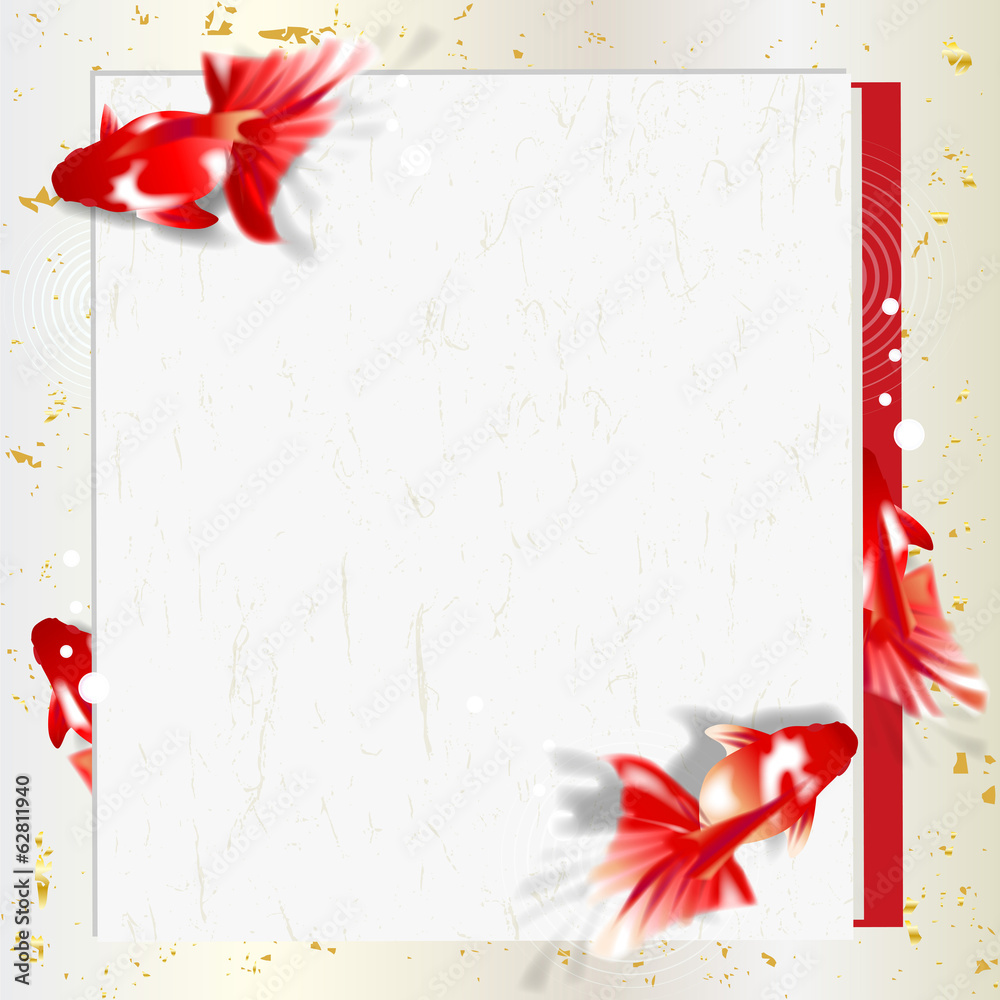 Obraz premium 金魚のフレーム