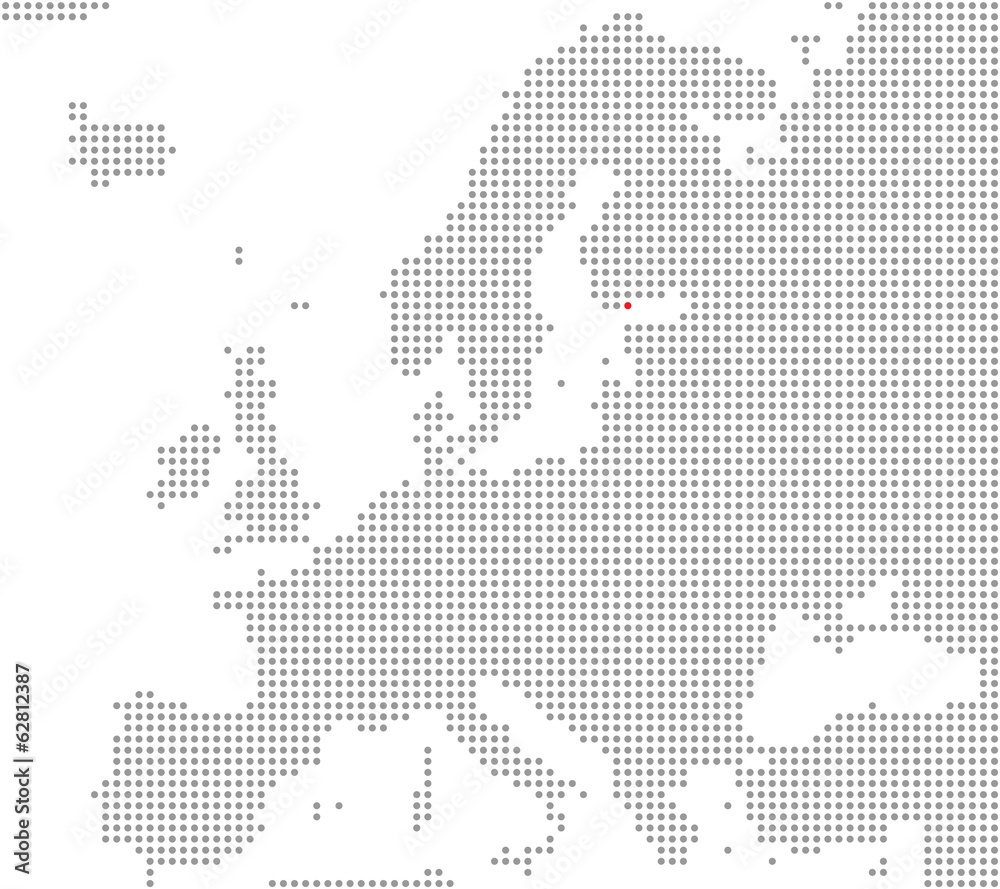Pixelkarte Europa: Helsinki liegt hier