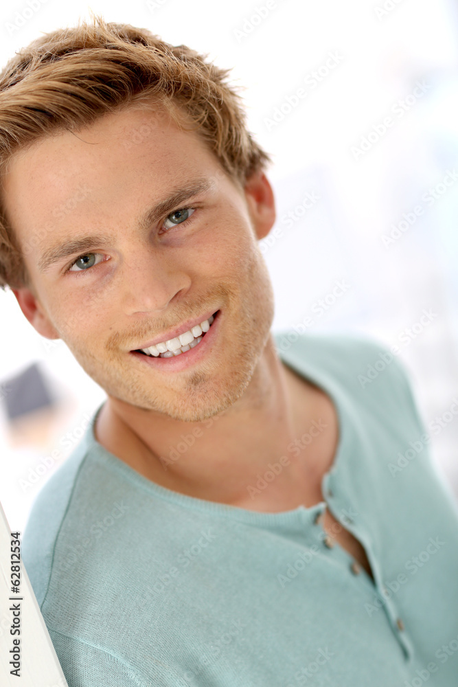 Portrait of handsome smiling man Portrait of handsome smiling man