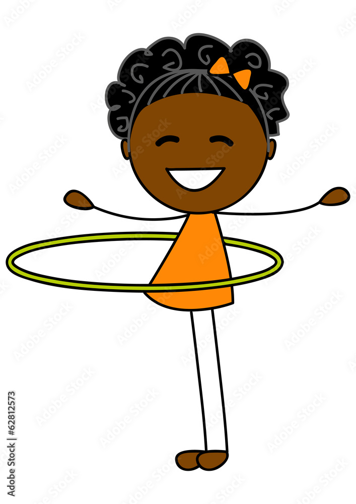 Cute little girl with hoop Cute little girl with hoop
