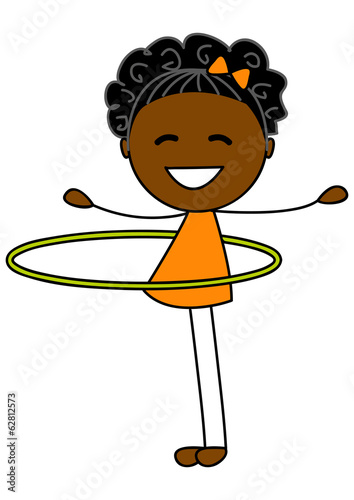 Cute little girl with hoop