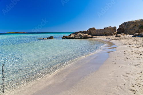 Detail of Elafonisi beach  island of Crete