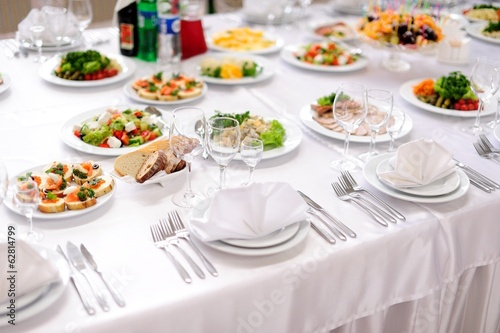 table set service with silverware and glass