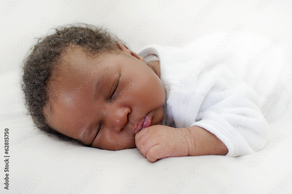 Black african newborn baby StockFoto Adobe Stock