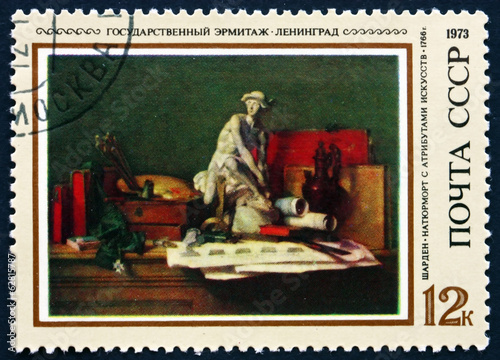 Postage stamp Russia 1973 Still Life with Sculpture, by Chardin