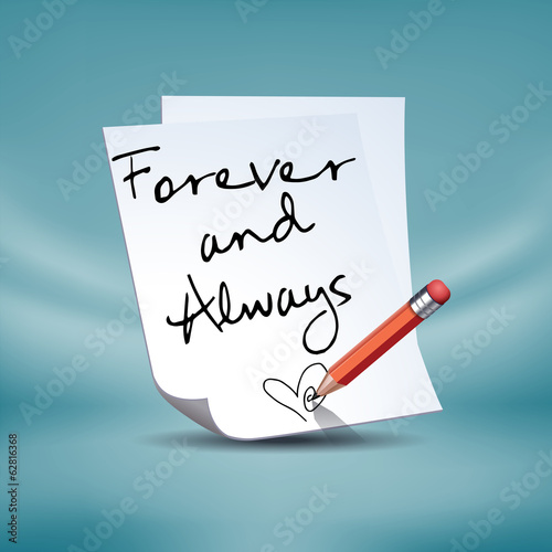 Forever&Always note