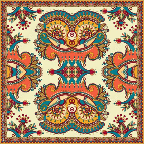 Traditional ornamental floral paisley bandanna