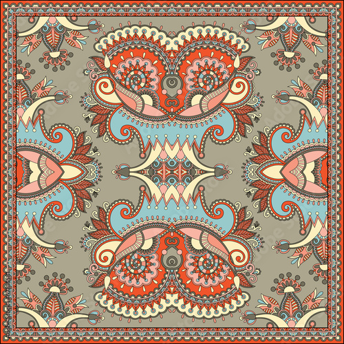 Traditional ornamental floral paisley bandanna