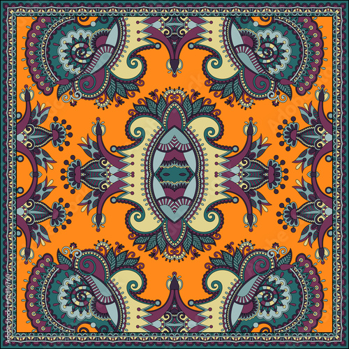 Traditional ornamental floral paisley bandanna