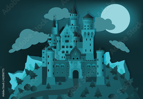 Fairytale castle in the night #62816775