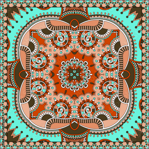 Traditional ornamental floral paisley bandanna