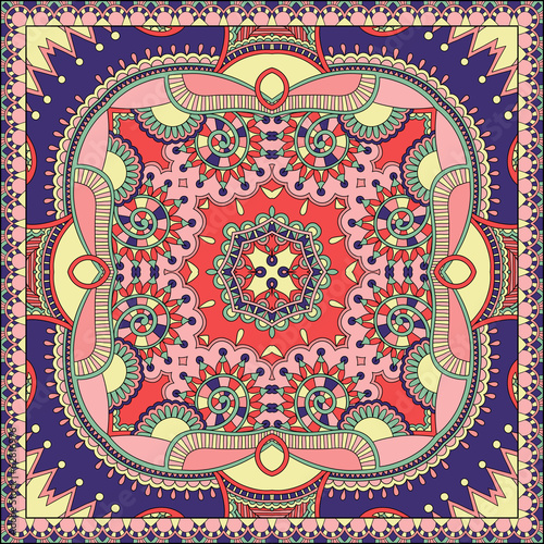 Traditional ornamental floral paisley bandanna
