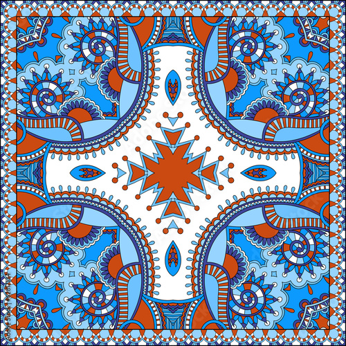 Traditional ornamental floral paisley bandanna