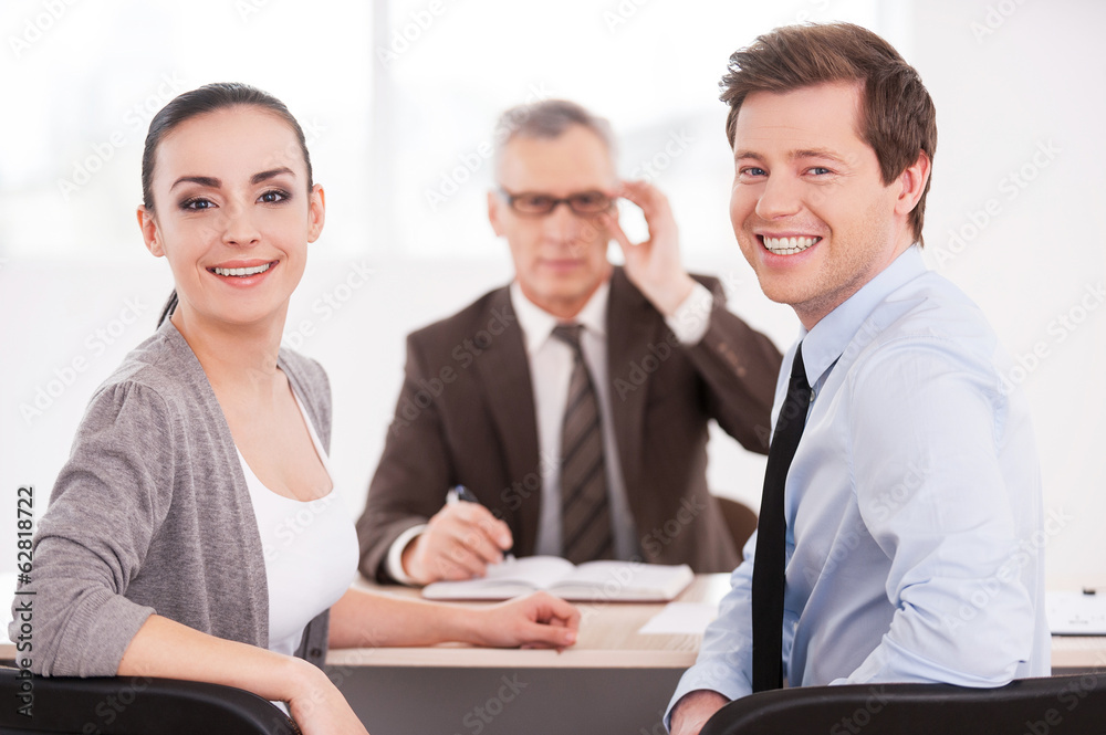 Successful business team.