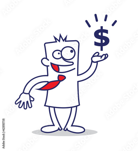 business man and dollar sign